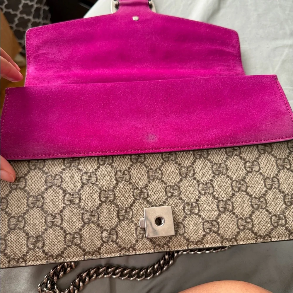 Gucci Magenta Dionysus with crystals GG Shoulder Bag - Picture 8 of 16